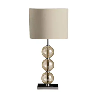 Interiors by Premier Table Lamp Mistro Suede Effect Shade Cream H:51cm
