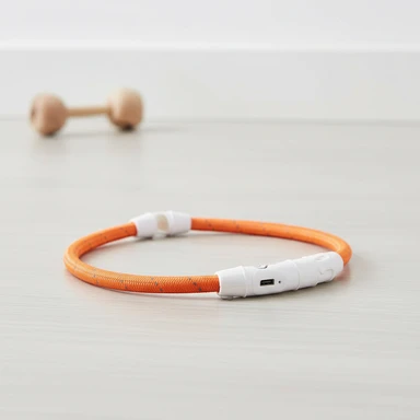 TRIXIE Flash Leuchtring USB kürzbar orange 45 cm