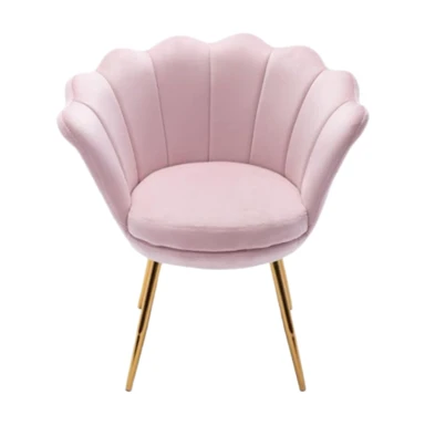 Ya-Home Accent Chair Upholstered Lounge Armchair with Golden Legs, Modern Petal Side Chair Corner Chair for Living Room/Bedroo