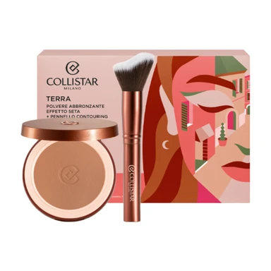 Collistar Bronzing-Puder 10g + Contouring-Pinsel-Set 2 Stück