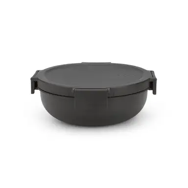 Brabantia Make & Take Salad Bowl, 1.3L - Dark Grey