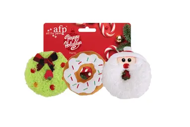 All for Paws Ho Ho Ho 3 Pack Donut Toys