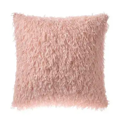 Phantoscope Pack 1 Fuzzy Faux Feather Kissenbezug Soft Velvet Serie Faux Fur Dekokissenbezug für Couch, Bett und Stuhl, Rosa, 18 x 18 Zoll, 45 x 45 cm