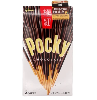 Glico Pocky Extra Fine Biscuit Sticks Cookies Chocolate Flavour (30g*2pcs) 60g