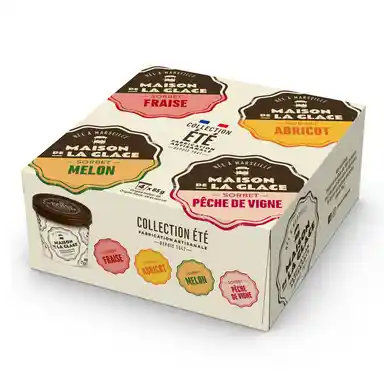 MAISON DE LA GLACE Glaces artisanales Collection Été - 4 x 85 g