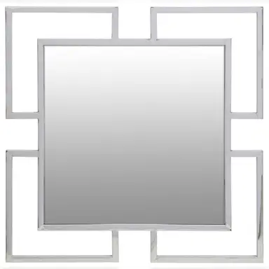 Interiors by Premier Wall Mirror Allure Square Silver 80x80cm