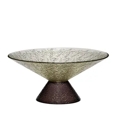 Innovagoods Grand bol en verre pour bonbons Vert/Marron