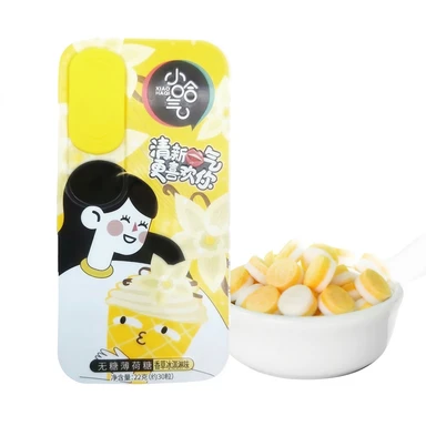 Xiaohaqi Zuckerfreie Pfefferminzbonbons mit Vanille 22 g