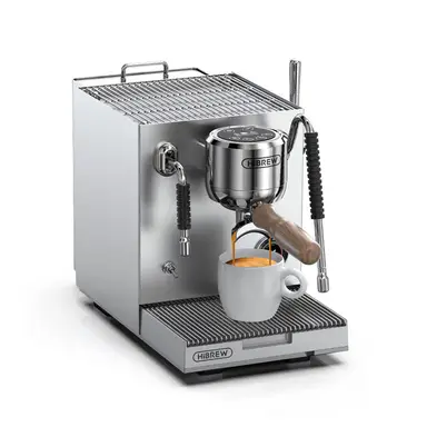 HiBREW H21 Professional Espresso Machine Dual-Boiler Dual-Pump 58mm Portafilter Programmable Shots 3-Hole Steam Wand 1.8L Tank - Silver