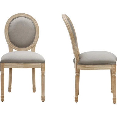 Ckaff Dining Room Chairs, Set of 2, Kitchen Chairs, Patio Reading Chairs, Upholstered Chair with Round Backrest, Living Room Chair, Dressing Table Chairs, Desk Chairs for Bedroom, Kitchen, Dining Roo