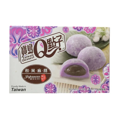 Q-Brand Mochi im japanischen Stil, Geschmack: Lila Taro, 210 g