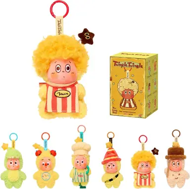 POP MART Twinkle Twinkle Be a Little Star-serie – pluche hanger blind box, willekeurig ontwerp actiefiguren, verzamelspeelgoed, huisdecoraties, feestdag- en verjaardagscadeaus voor meisjes en jongens - per stuk verpakt