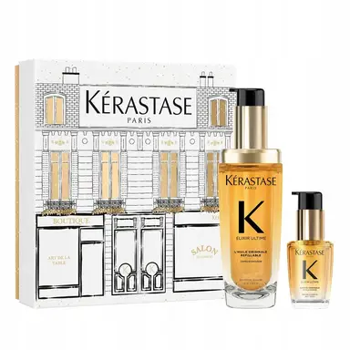 Kerastase Elixir Ultime Set (Elixir Ultime Herbruikbare Haarolie 75ml Nutritive 8U Magisch Nachtserum 30ml)