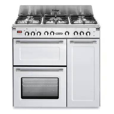 DeLonghi D3VR 908-DF/WH 90cm Dual Fuel Range Cooker, White, A Rated