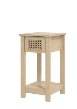 Galano Gio Rattan-Nachttisch - L 32 x B 35 x H 59,5 cm, brauner Beistelltisch fürs Schlafzimmer