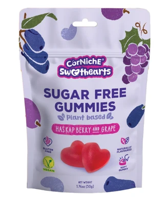 Corniche Sweethearts suikervrije gummies bosbessen & druiven 50 g