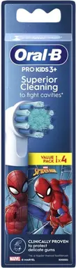 ORAL-B Pro Kids - Opzetborstels - Met Spiderman - 4 Stuks Spiderman