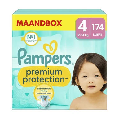 Pampers Premium Protection Größe 4 Maxi 9-14kg Monatsbox 174 Stück
