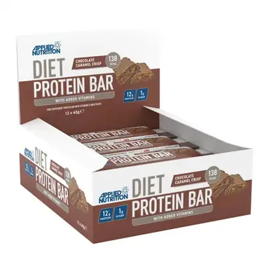 Applied Nutrition DIET Protein Bar Caramel Crispy - 12 X 45G