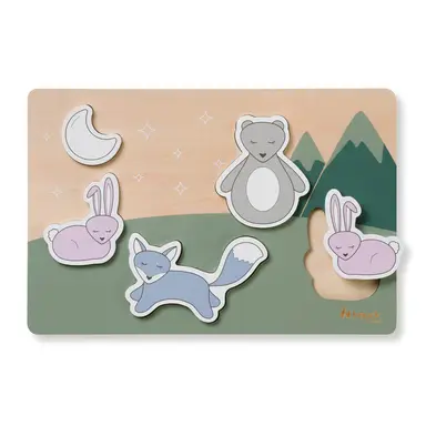 Hauck Wooden Peg Puzzle for Babies (12 Months+) - Forest - Puzzle N Fit