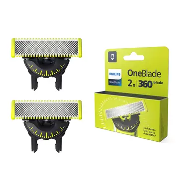 Philips OneBlade 360 Replacement Blade for Face – Dual-Sided Flexible Blade, 2 Pack – QP420/50