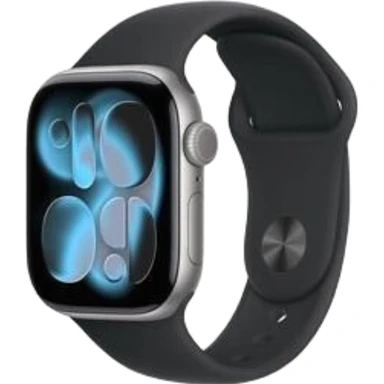 Apple Watch Series 11 GPS 42mm Boîtier en Aluminium Gris Sidéral avec Bracelet Sport Noir - Taille S/M