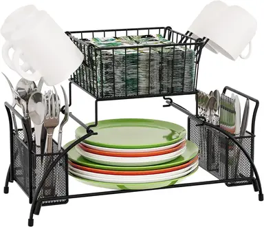 Senhoglb 2 Tier Plate caddy organiser, New Year Sale , Top gift picks