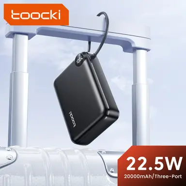 toocki Portable Charger, Slimmest Fast Charging 20000mAh USB C in/Out Power Bank, 22.5W PD3.0 QC4+ Battery Pack, Portable Phone Charger for iPhone 17 16 15 14 13 12 Pro Samsung S22 S21 Google AirPods iPad