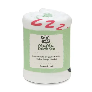 Mama Bamboo Muslin Panda Print