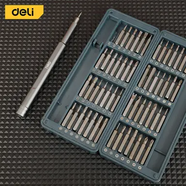 Deli 57Pcs Household Precision Screwdriver Set，Complete Kit for Electronics & Small Appliances Repair