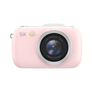 Appareil Photo Numérique Komery G7 5K, 80MP UHD Portable pour Vlog, Zoom 18X, Compact de Voyage, Idéal Débutants et Adolescents – Rose