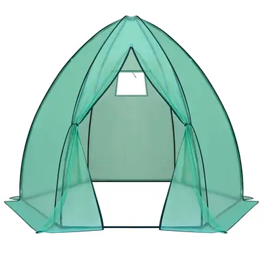 WOLTU Gewächshaus Outdoor, PE Lichtdurchlässiges Tomaten-Gewächshaus für Winterschutz, Wetterfestes Mehrzweck-Pflanzenschutzhaus, Geeignet für Gärten, Balkone, 160x180cm, Grün