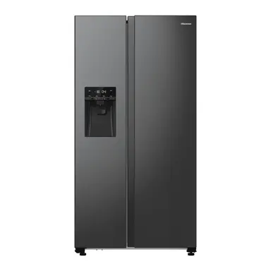 Hisense PureFlat RS5P535NTFDUK Non-Plumbed Total No Frost American Fridge Freezer - Black Stainless Steel - D Rated