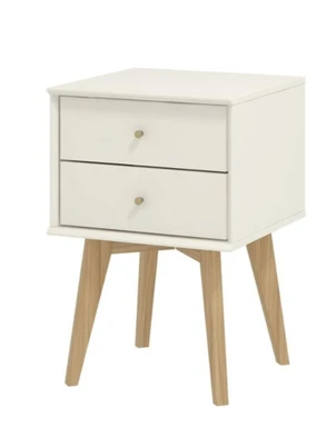 Galano Abby Nachttisch - L 39,5 x B 39,5 x H 59 cm, Schlafzimmermöbel - Beige