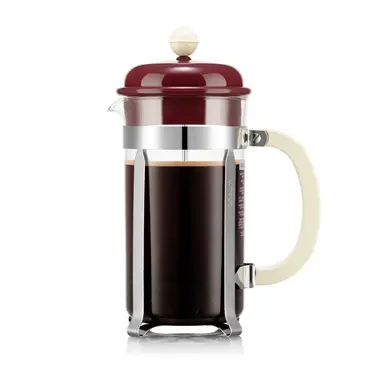 Bodum Caffettiera Franse pers koffiezetter - 1 L, 8 stuks, cranberry rood