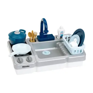 Theo Klein Miele Sink with Hob | Children's Sink with Water Pump Function and Accessories | Toy for Children from 3 Years