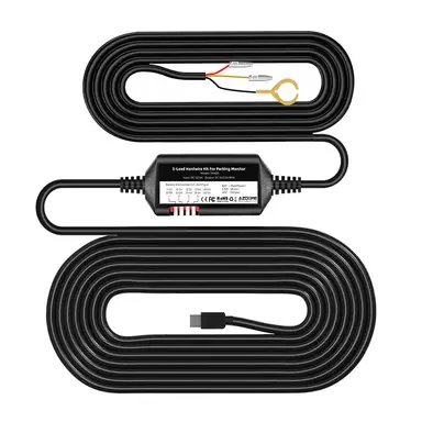 AZDOME JYX05 Hardwire Kits， Type-C USB Hardwire Kit， 12V-24V to 5V/2.5A Hardwire Kit with Low Voltage Protection， 12ft Car Dashcam Charger， Power Cable for Dashcam