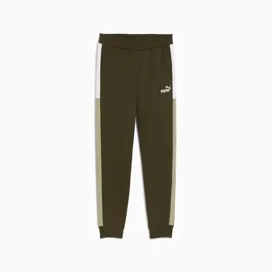Puma Essentials BLOCK Sweatpants - Dark Olive