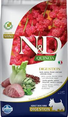 Farmina N&D Quinoa Digestion - Chien adulte petit 2,5 kg, mouton