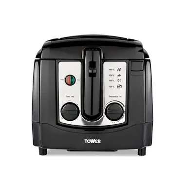 Tower Deep Fat Fryer with Adjustable Thermostat - 3L, 2300W, Black, T17002