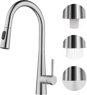 Keukenkraan Uittrekbaar Borstelkraan, 3 Waterstroomstanden