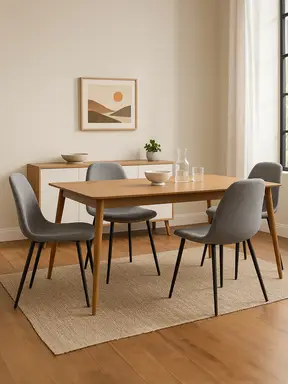 Interiors by Premier Dining Chair Salford Grey/Black 4pcs