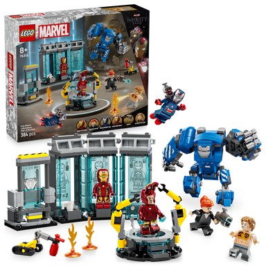 LEGO Marvel 76315 Iron Mans Labor: Halle der Rüstungen