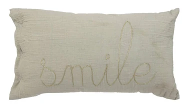 Atmosphera Coussin rectangulaire en gaze de coton - Vert