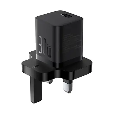 Baseus GaN5 Fast Charger(mini) 1C 30W UK Cluster Black