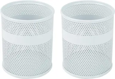 Senhoglb Mesh Pen Pot，Set of 2，White, New Year Sale , Top gift picks