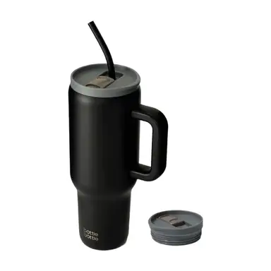 Bottle Bottle 40 oz Stainless Steel Vacuum Tumbler with Handle and Straw (Blue)