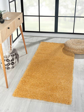 My Flair Teppich "My Shaggy" rechteckig goldgelb 200 x 80 cm