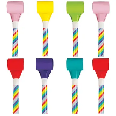 Unique Party Candy Cane Blowouts, 8 Pack