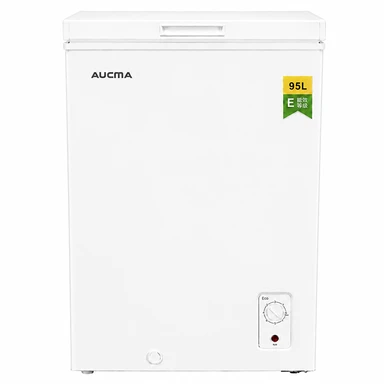 AUCMA 95 L Congélateur Coffre Convertible, Réfrigérateur & Congélateur Réversible, Mini Congélateur Profond Ouverture par le Haut, Classe Énergétique E, Fonctionnement Silencieux, Thermostat à 7 Niveaux, Panier Amovible & Tuyau de Dégivrage, Convient pour Maison, Appartement & Garage